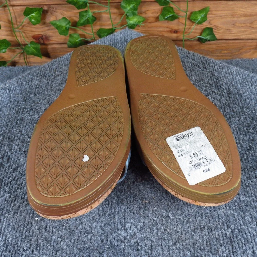 Donald Pliner Fiji Womens Platform Slide Sandals Size 8.5M Summer Light Blue